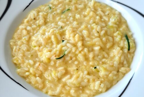 Risotto con stracchino e zucchine