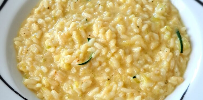 Risotto con stracchino e zucchine