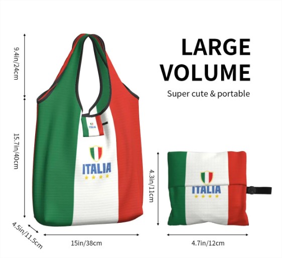 Skládací taška v italských barvách Skládací taška v italských barvách