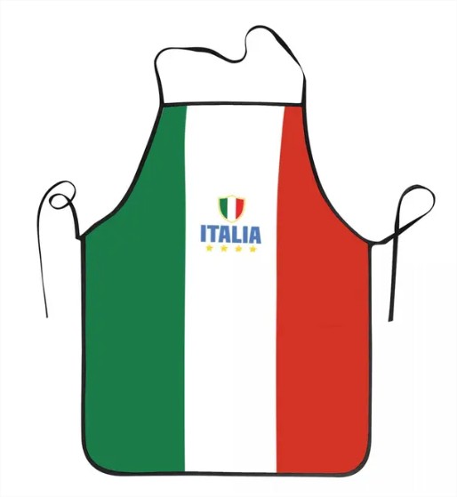 Zástěra v italských barvách Zástěra v italských barvách