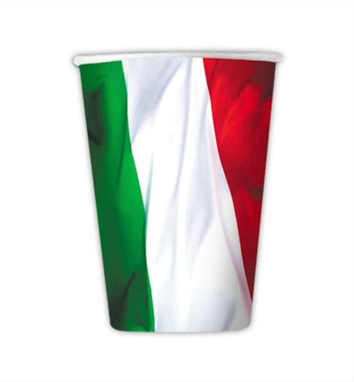 Papírové kelímky v italských barvách Papírové kelímky v italských barvách