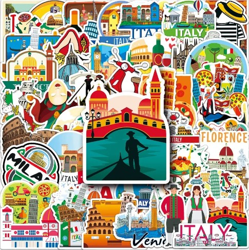 Samolepky s italskými motivy Samolepky s italskými motivy