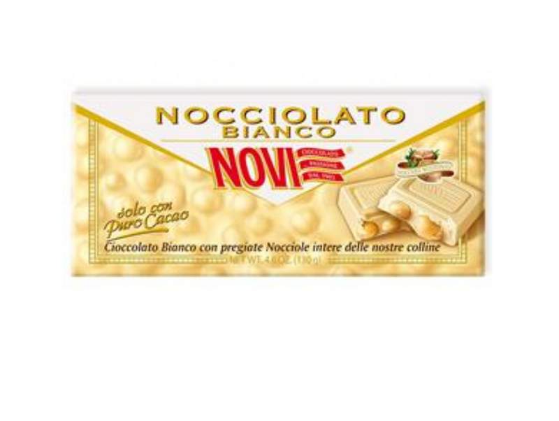 Čokoláda bílá s lískovými oříšky Novi Čokoláda bílá s lískovými oříšky Novi