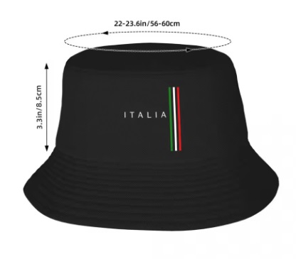 Klobouček Italia - černý Klobouček Italia - černý