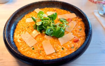 Risotto s pečenými paprikami