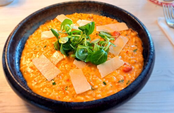 Risotto s pečenými paprikami